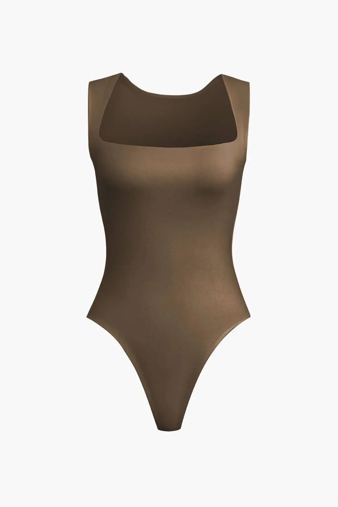Carolyn - Elegant Solid Square Neck Woman's Bodysuit