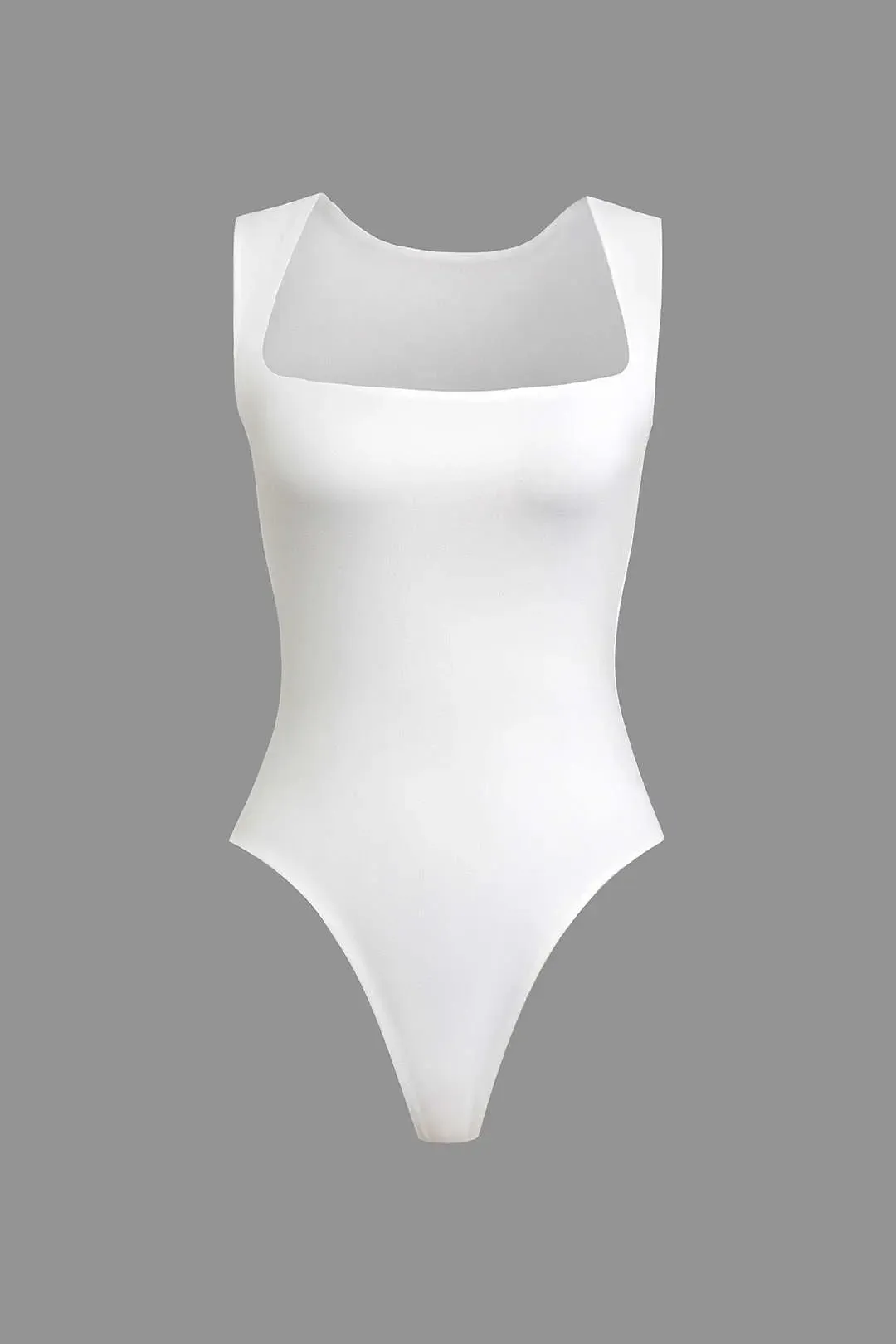 Carolyn - Elegant Solid Square Neck Woman's Bodysuit