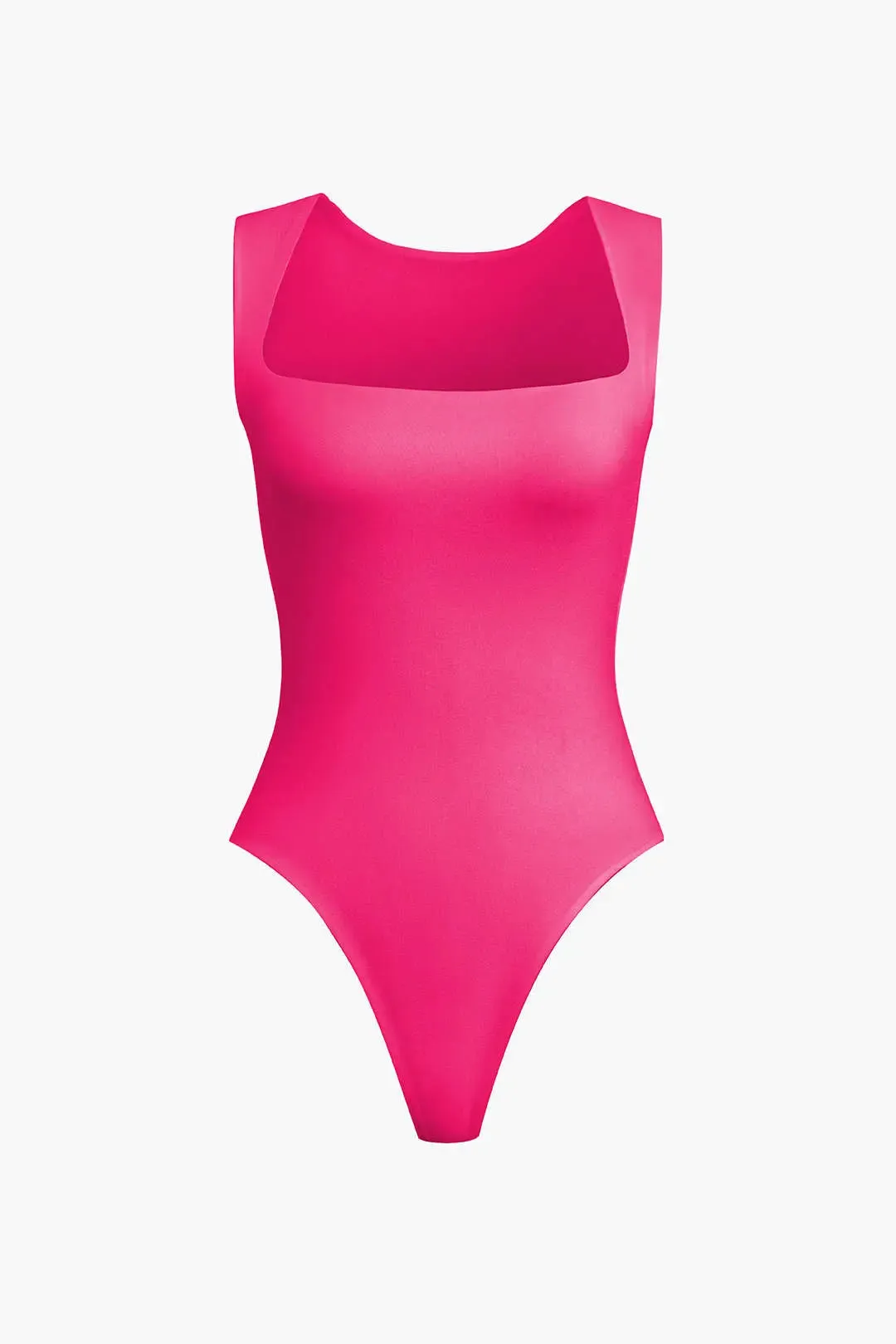 Carolyn - Elegant Solid Square Neck Woman's Bodysuit