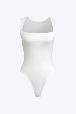 Carolyn - Elegant Solid Square Neck Woman's Bodysuit