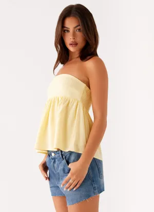 Cassie Tube Top - Yellow