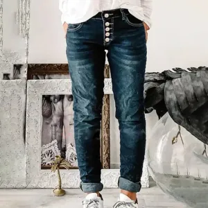 Ceda - Trendy Button Jeans for Women
