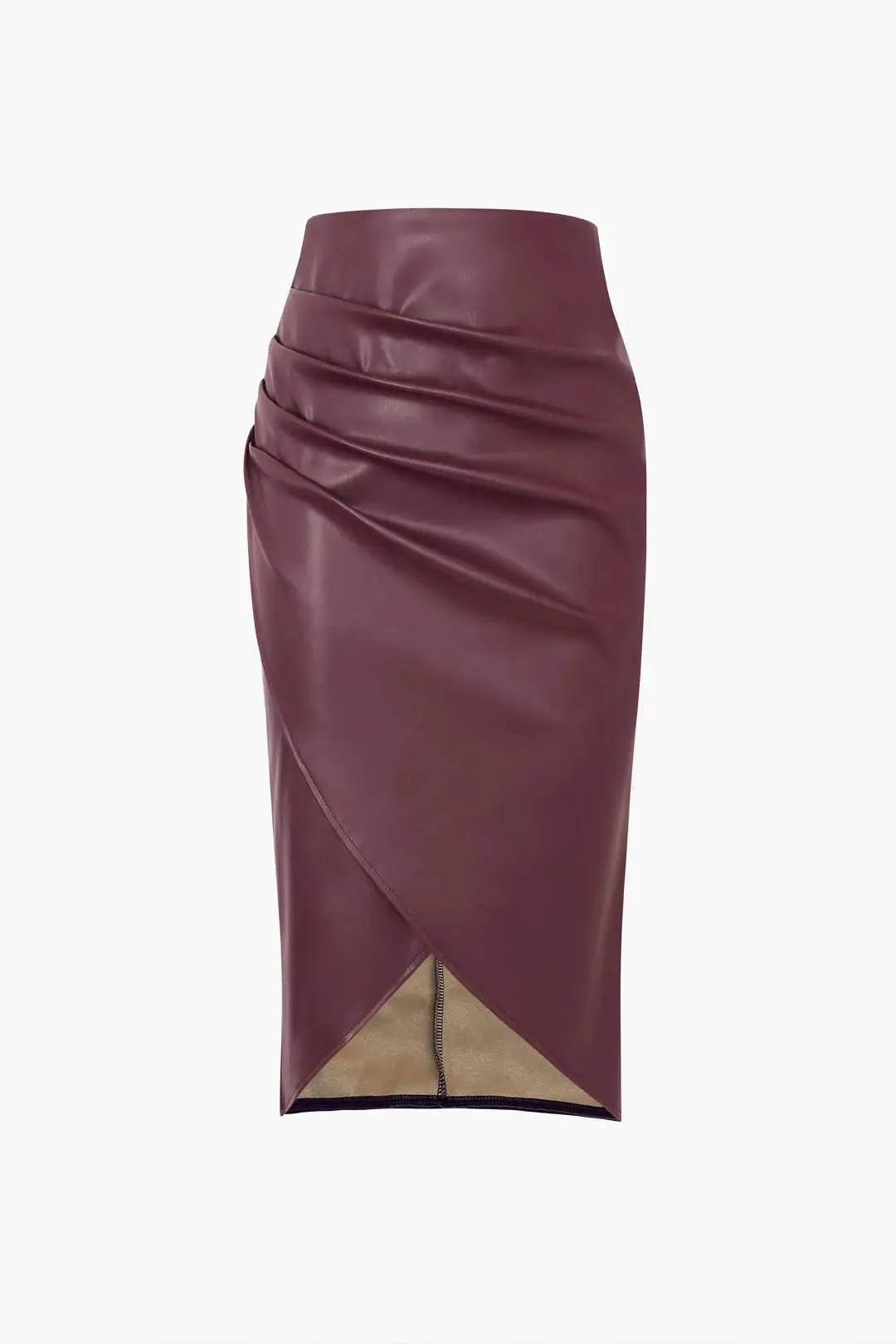 Charity - Elegant Ruched Design Woman's Midi Skirt
