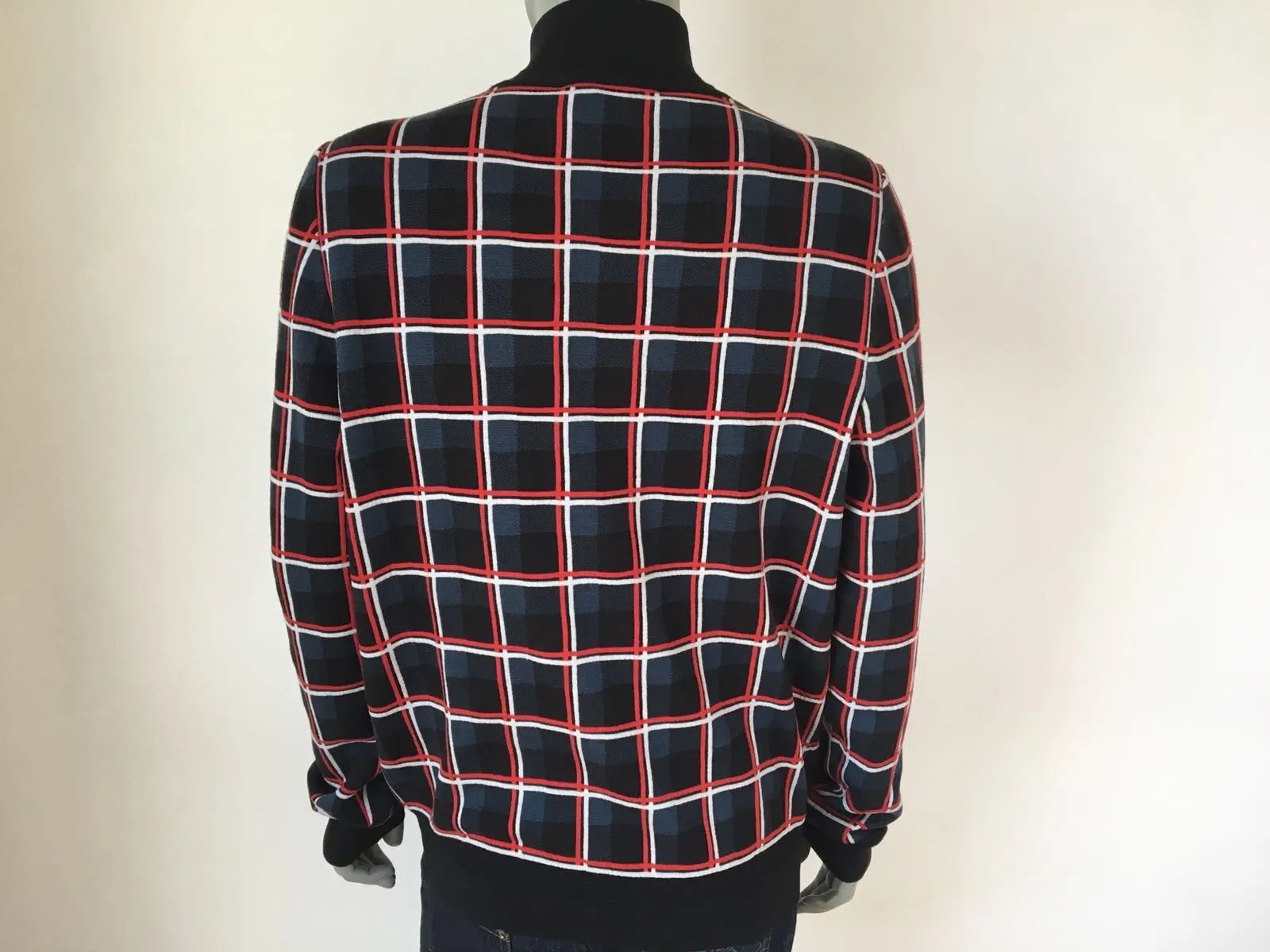 Check Jacquard Cardigan