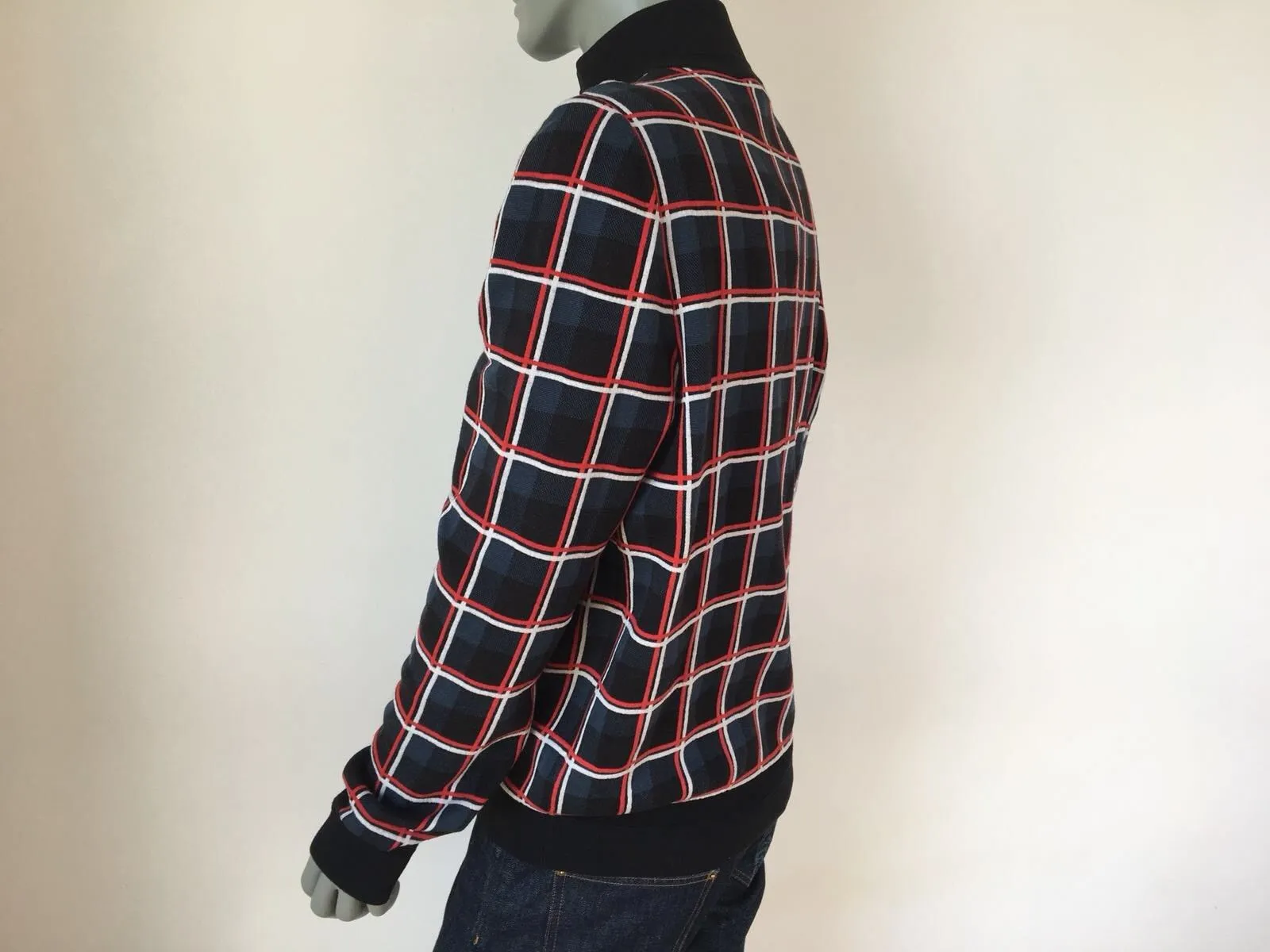 Check Jacquard Cardigan