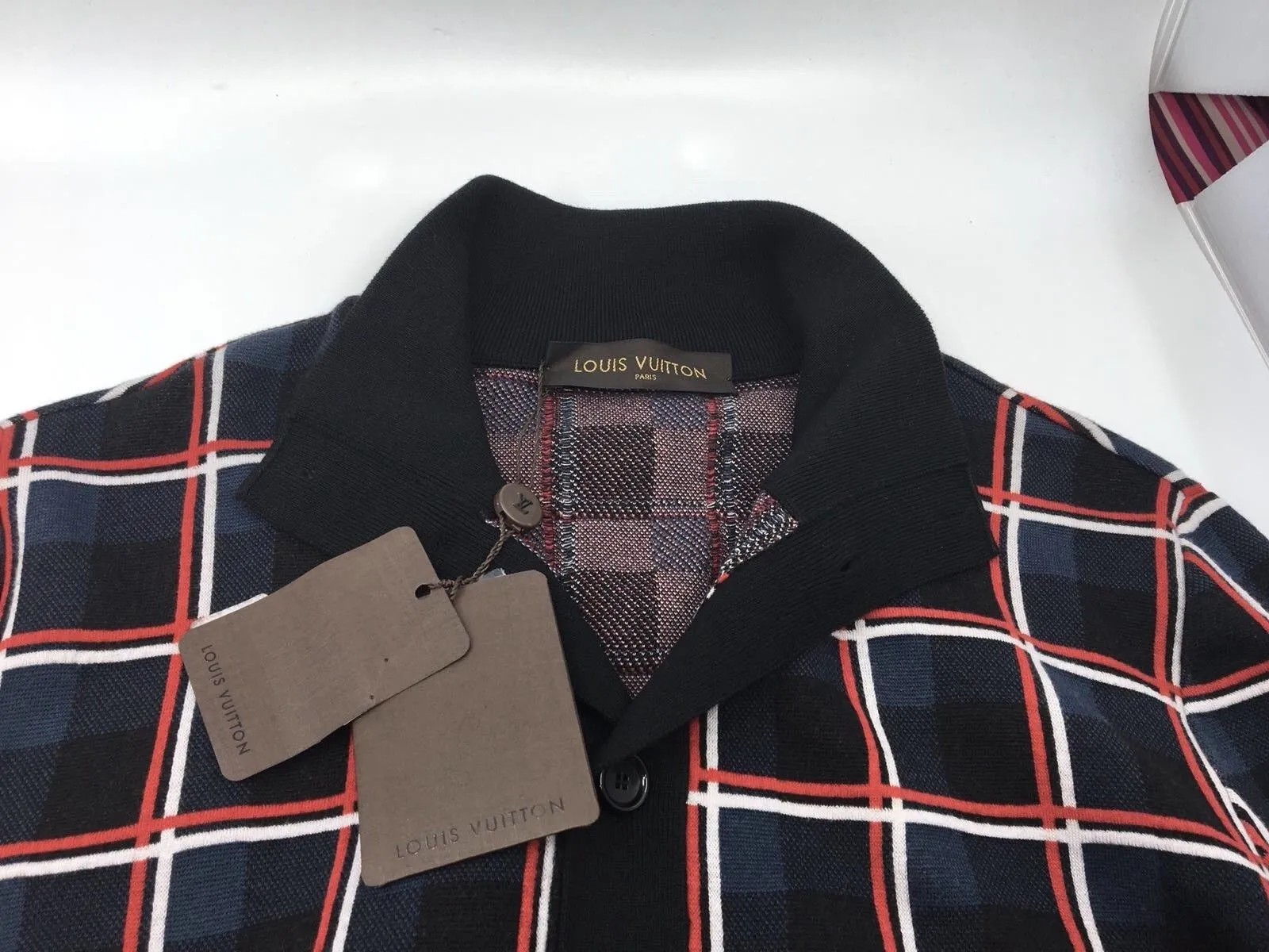 Check Jacquard Cardigan