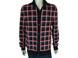 Check Jacquard Cardigan