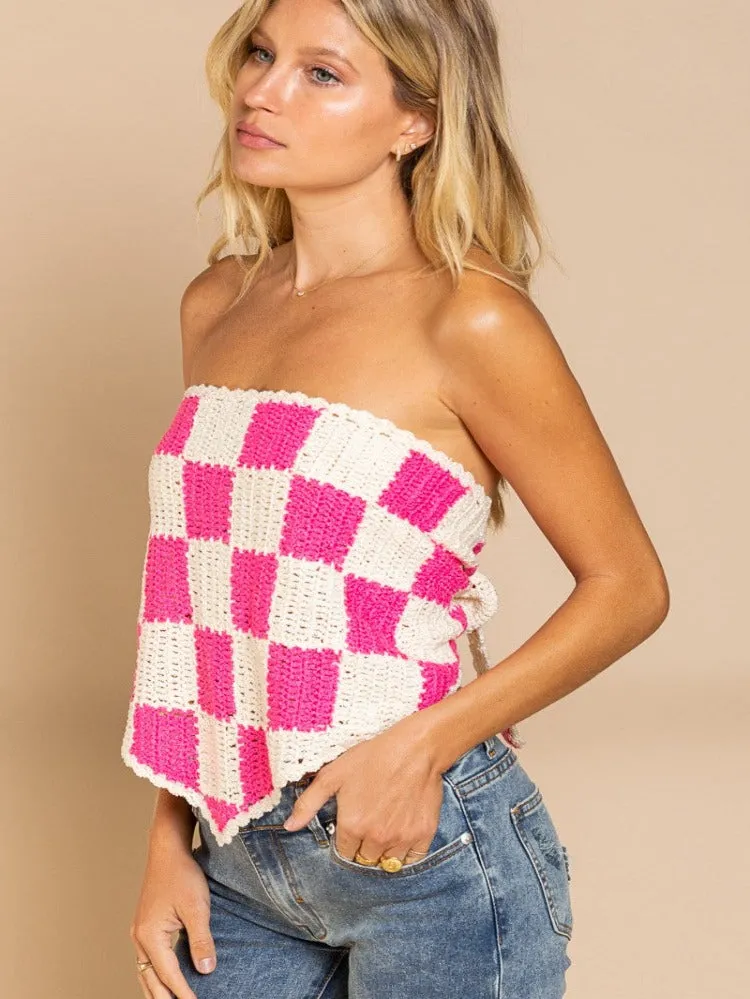 Checker Out Sleeveless Top
