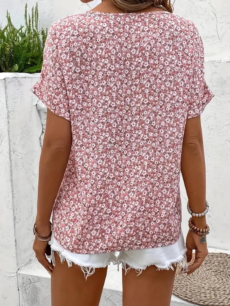 Chica | Floral-Printed Button-Up Blouse