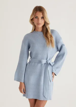 Clarity Knit Dress - Powder Blue