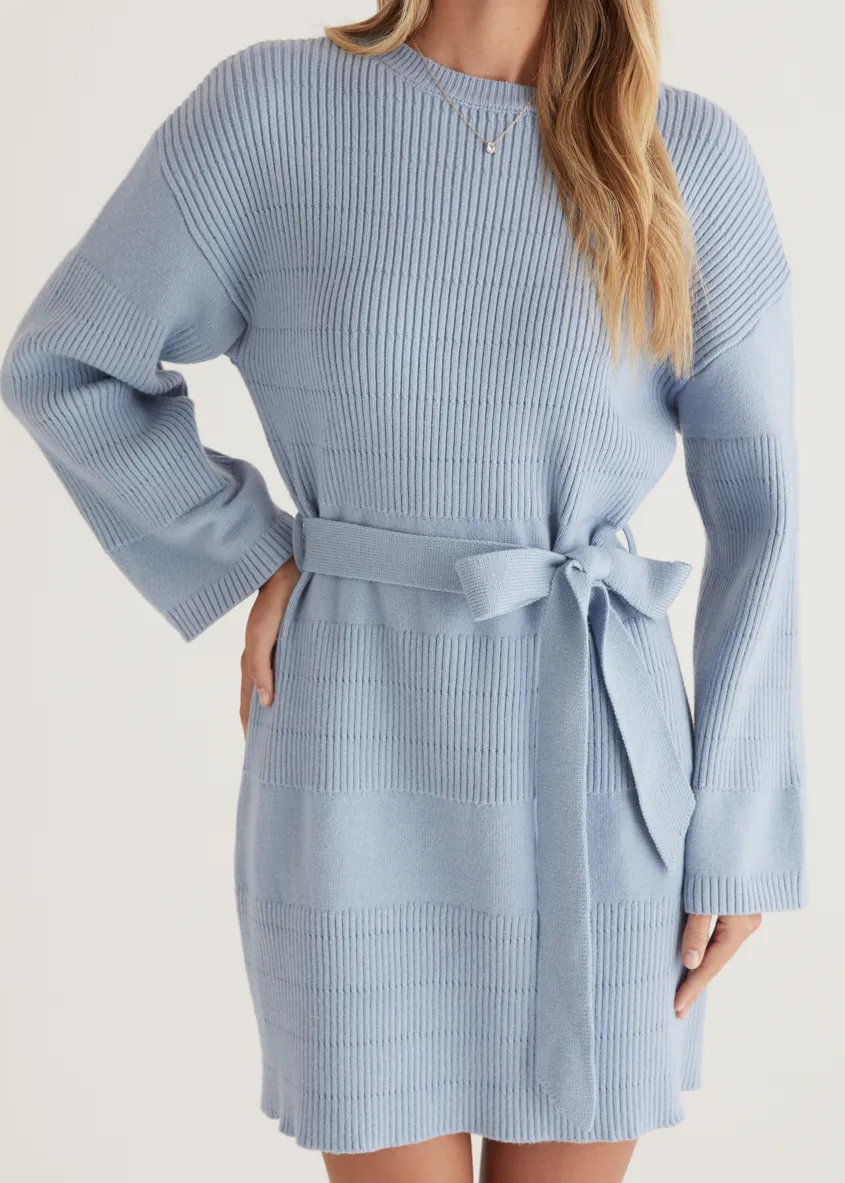 Clarity Knit Dress - Powder Blue