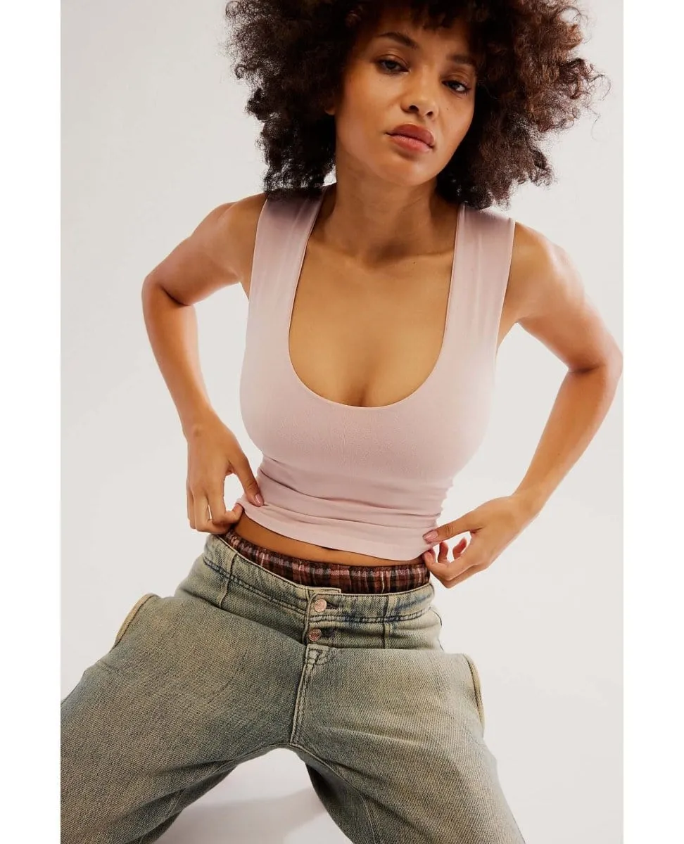 Clean Lines Muscle Cami Pink Salt