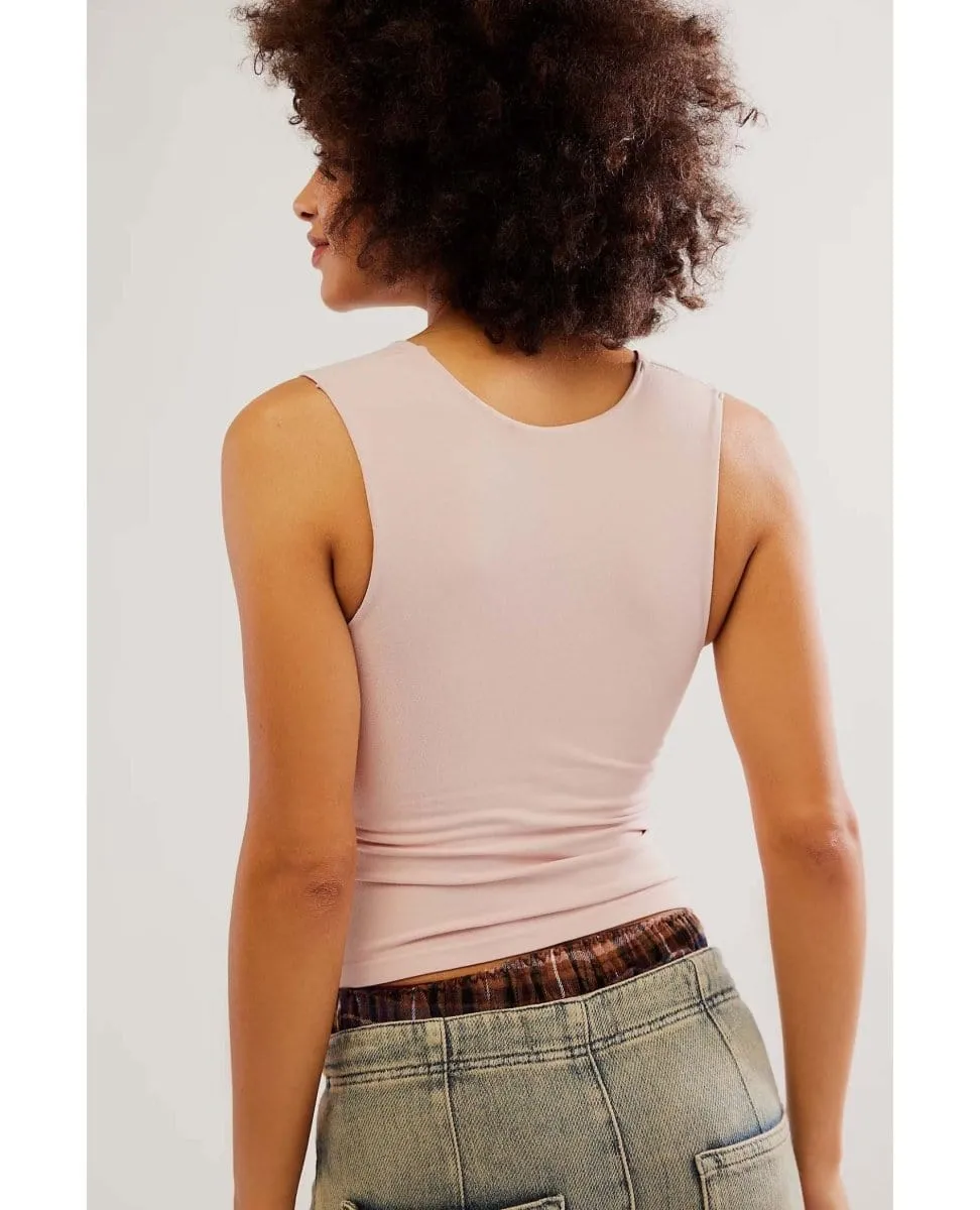 Clean Lines Muscle Cami Pink Salt