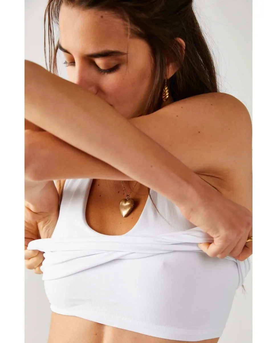 Clean Lines Muscle Cami White