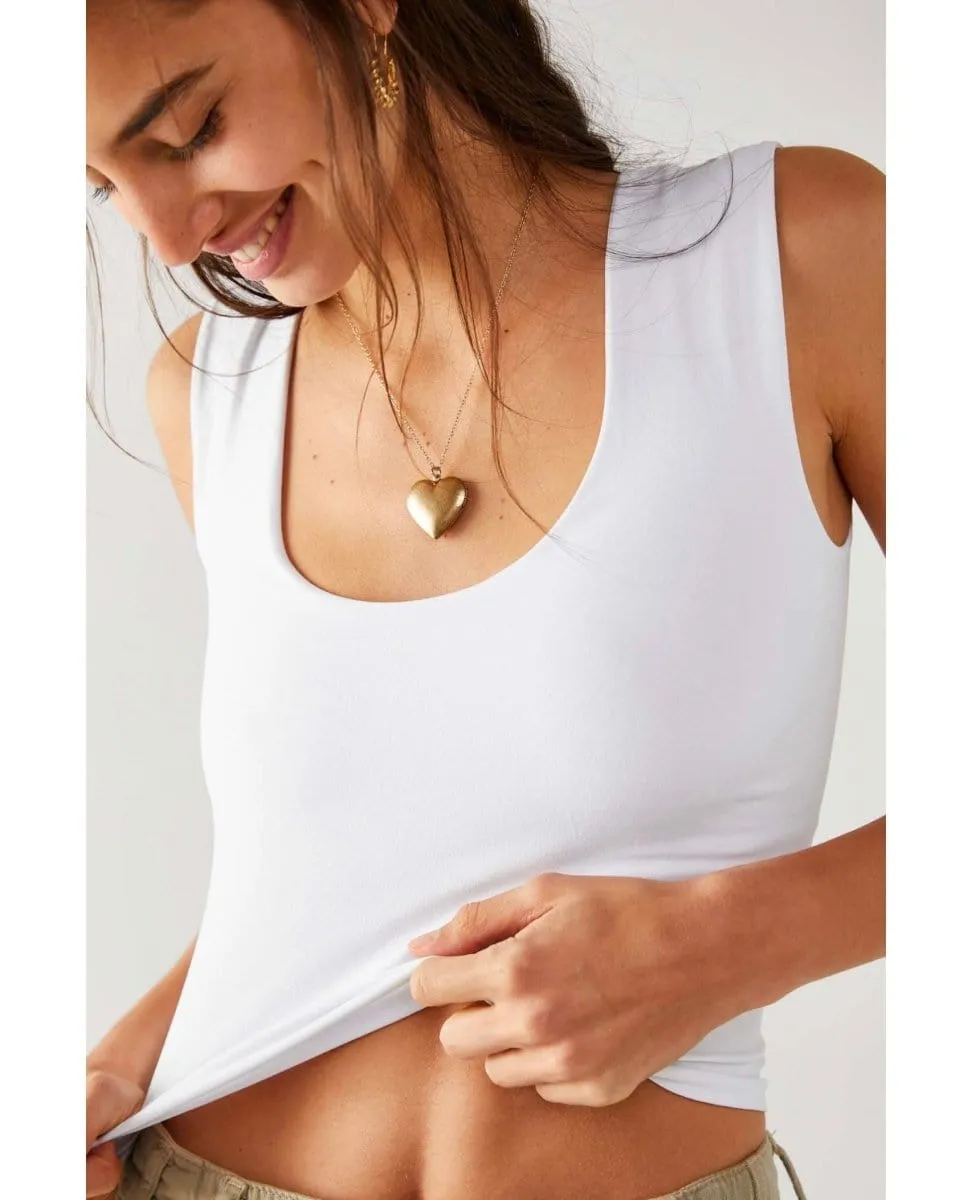 Clean Lines Muscle Cami White