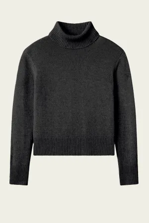 Clean Turtleneck Sweater in Charcoal Heather