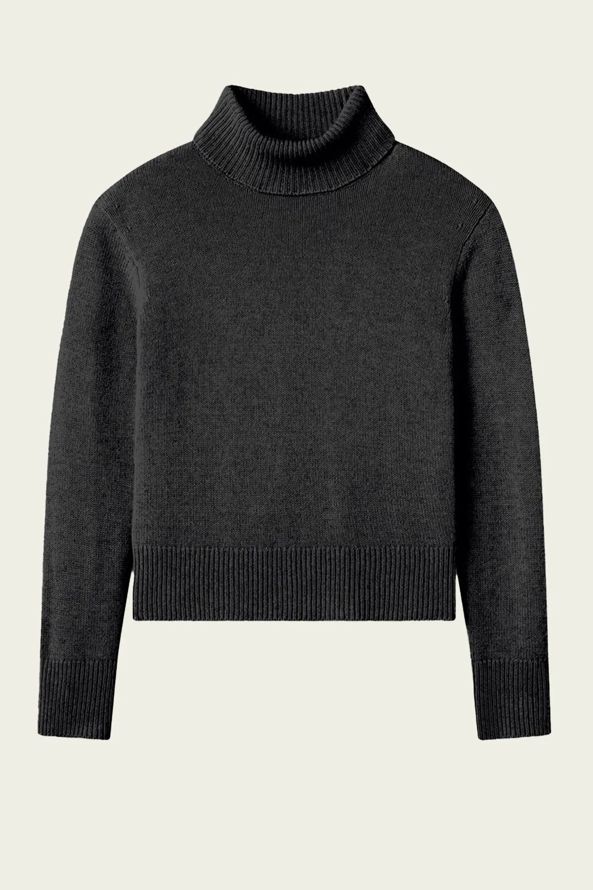 Clean Turtleneck Sweater in Charcoal Heather