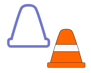 Construction Cone Cookie Cutter