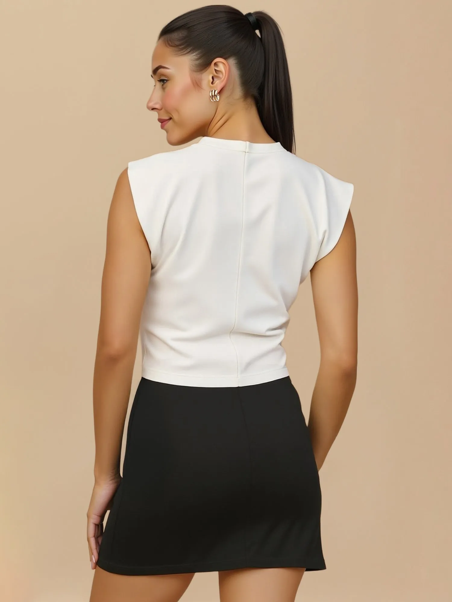 Crew Neck Corset Top