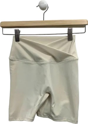 CSB Beige High-Waisted Biker Shorts UK S