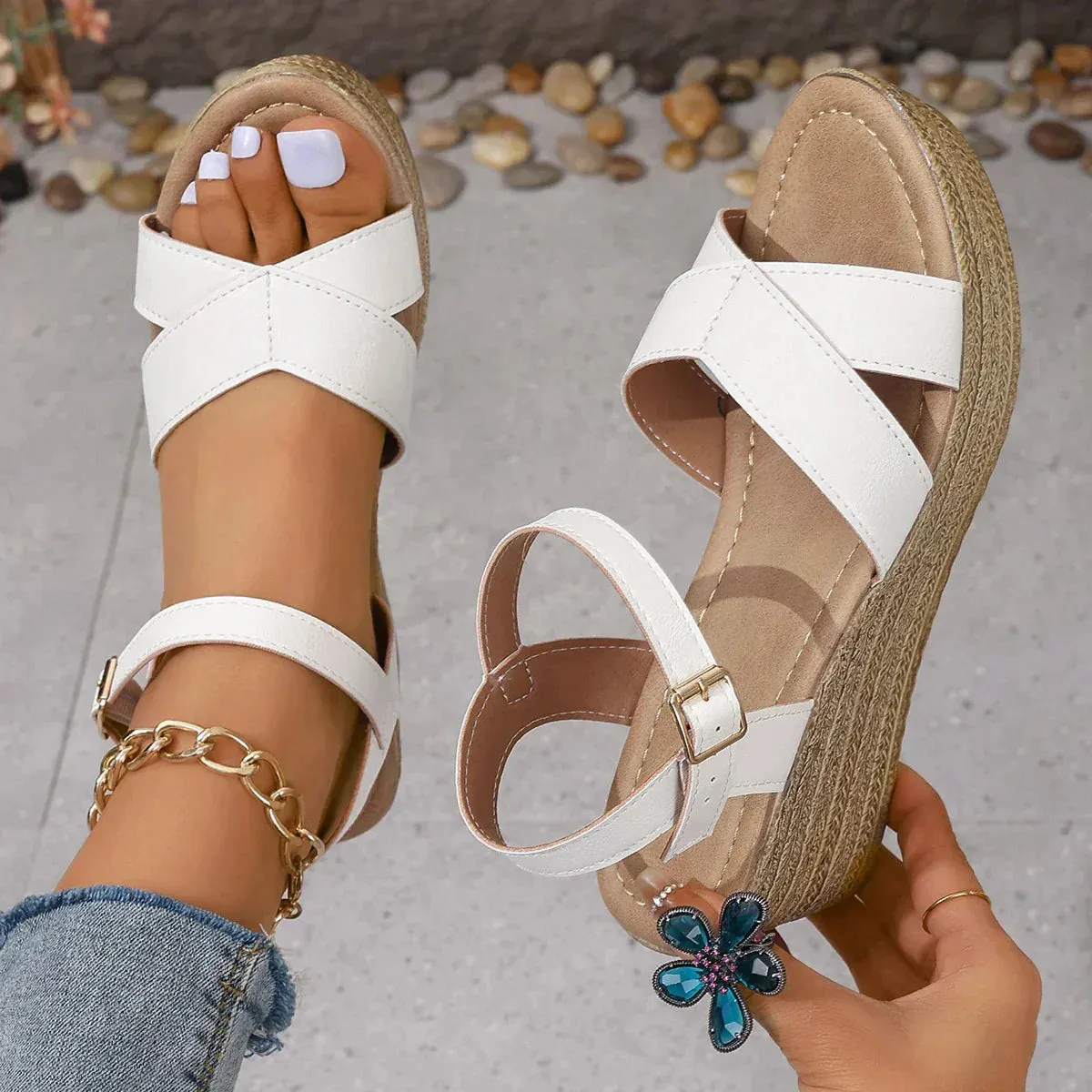 Daphnie© - Elegant Wedge Sandals