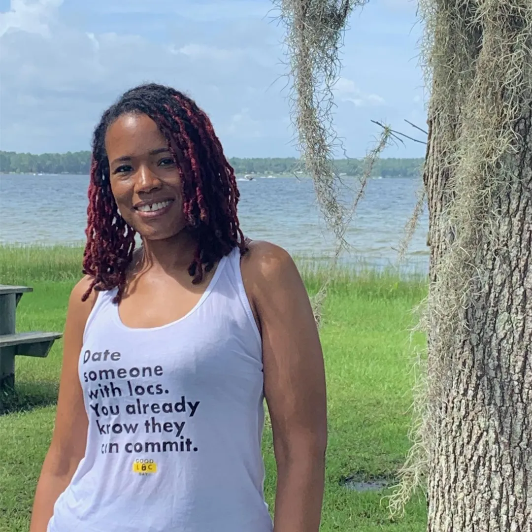 Date Someone With Locs Women's Flowy Tank