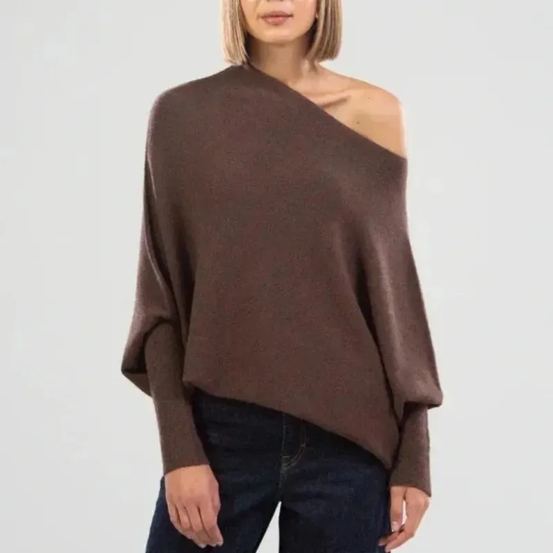 Denise | Elegant Off-Shoulder Sweater for Women