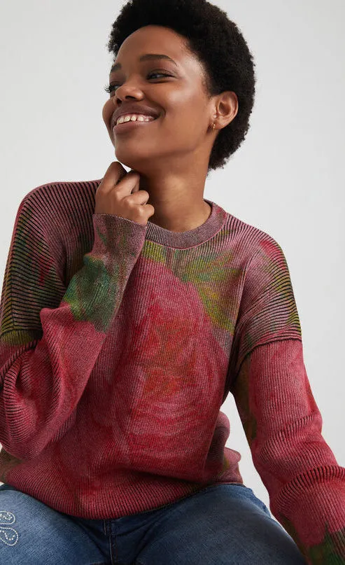 Desigual Knit Flower Sweater