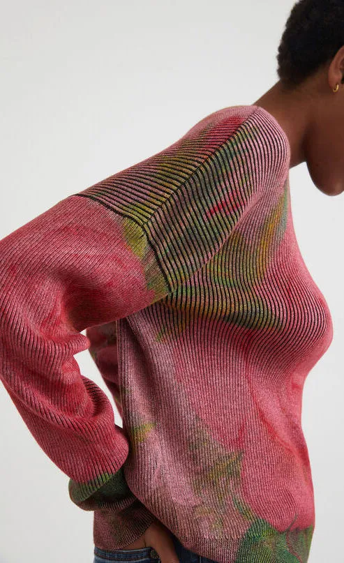 Desigual Knit Flower Sweater