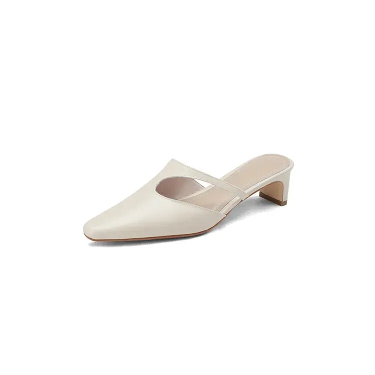 Devon Simple Square Toe Mules