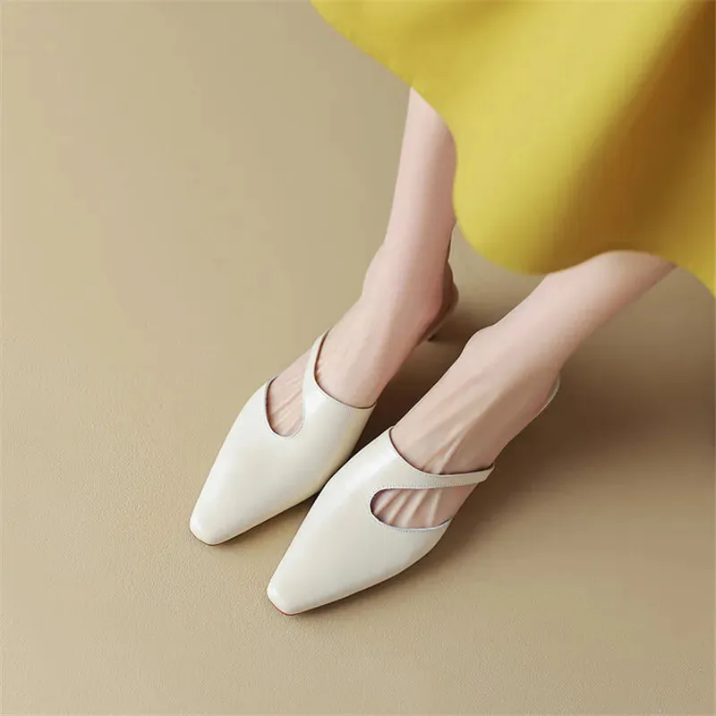 Devon Simple Square Toe Mules
