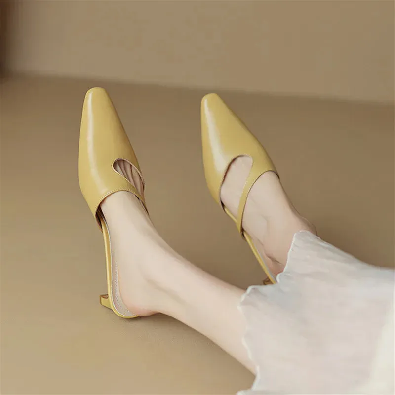 Devon Simple Square Toe Mules