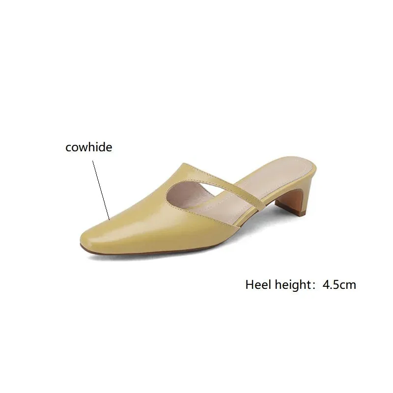 Devon Simple Square Toe Mules