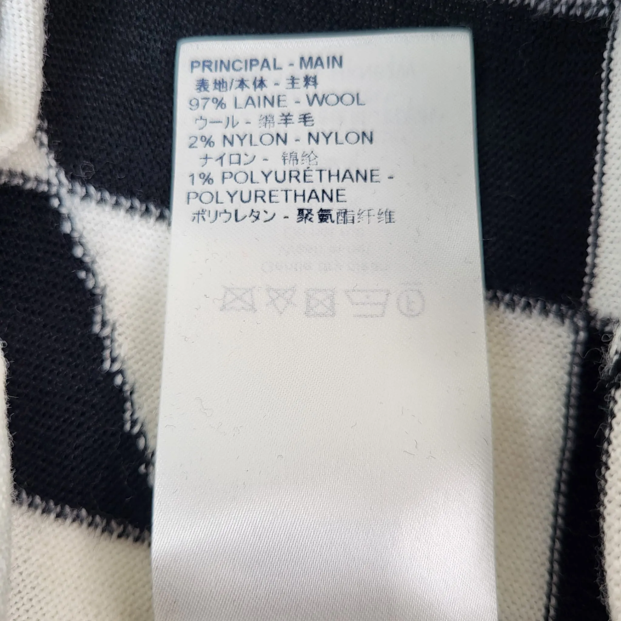 Distorted Damier Intarsia Turtleneck