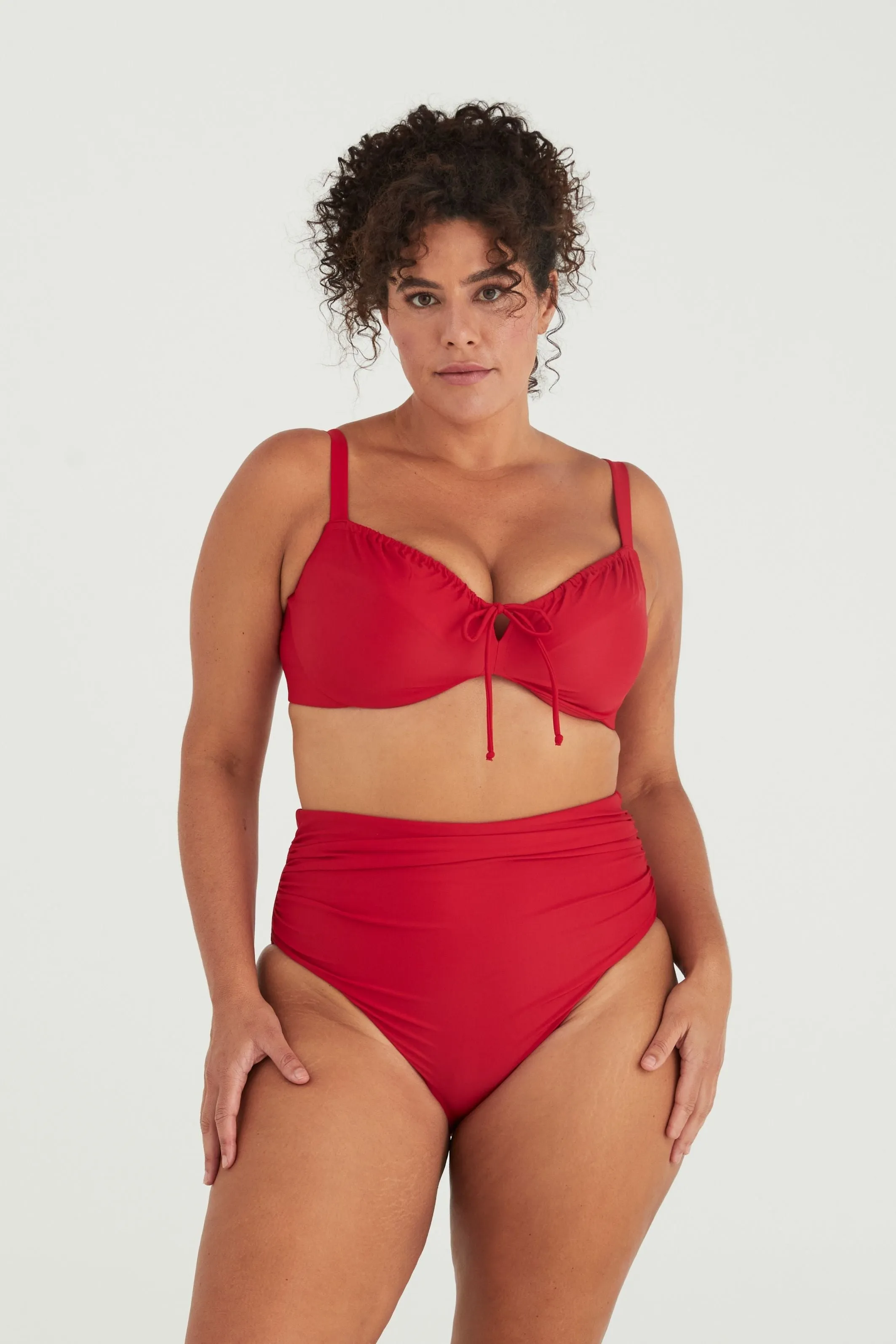 DOLLY BIKINI TOP - ROUGE