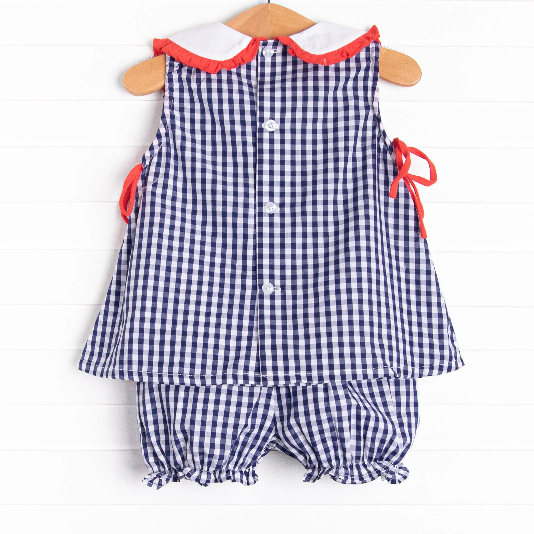 Easy As 1, 2, 3 Applique Bloomer Set, Navy Blue