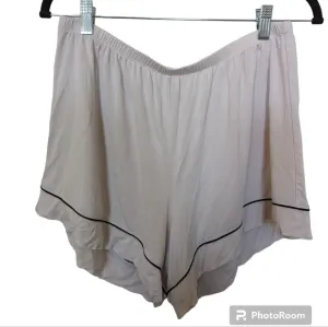 Eberjey light pink with black piping sleeping pajama shorts sz L