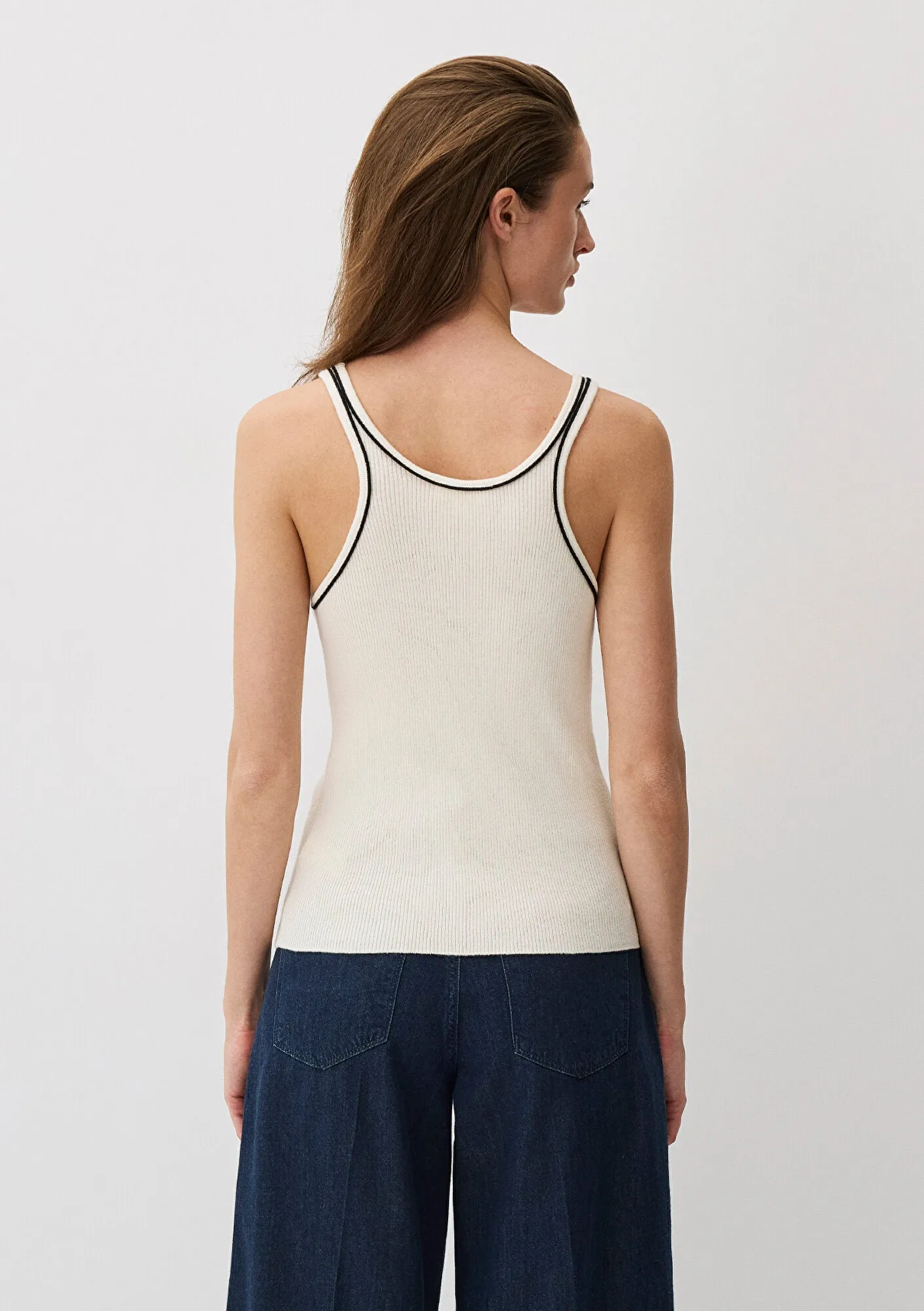 Ecru Knit Tank Top