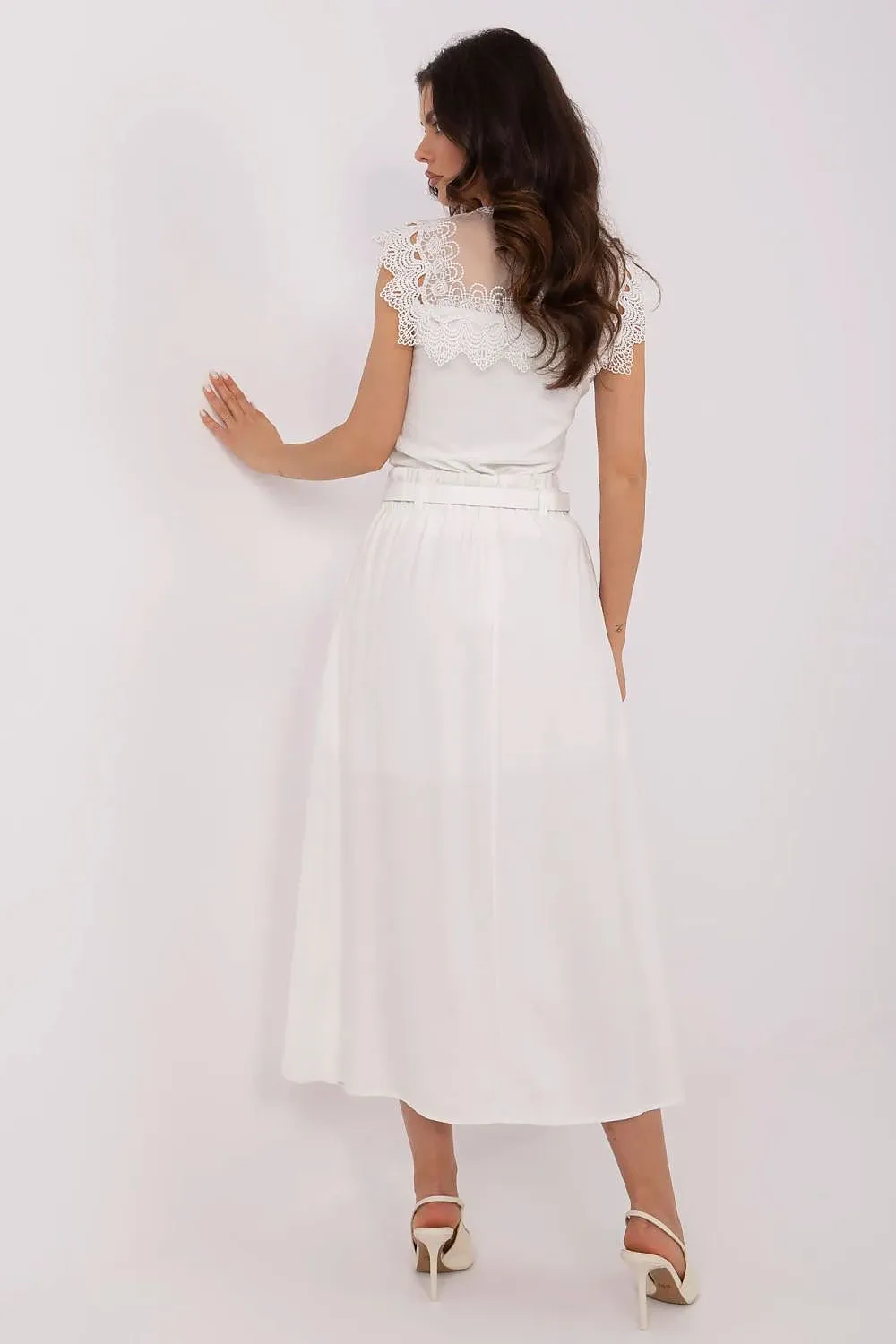 Elegant beautiful draping stylish midi skirt