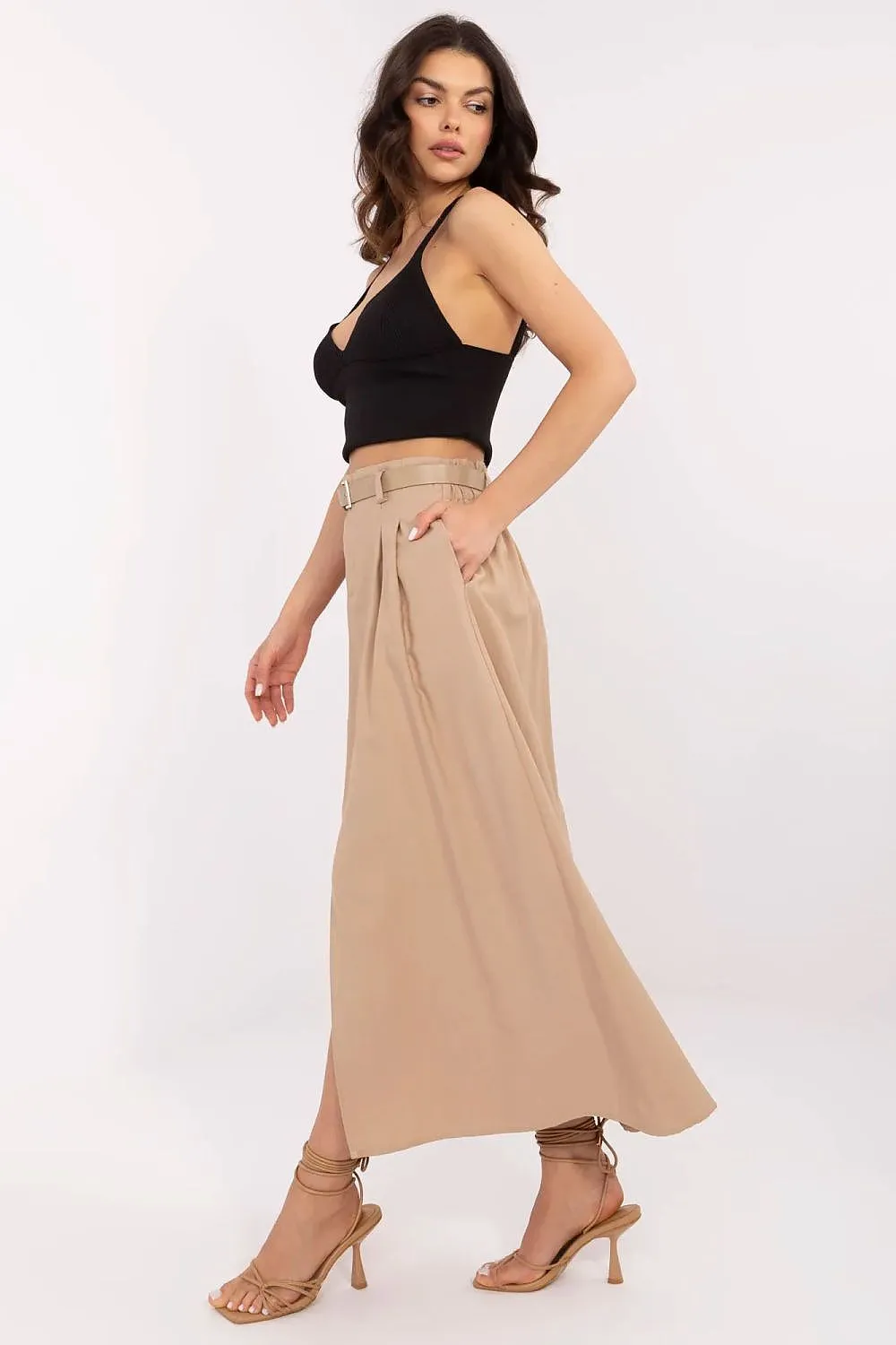 Elegant beautiful draping stylish midi skirt