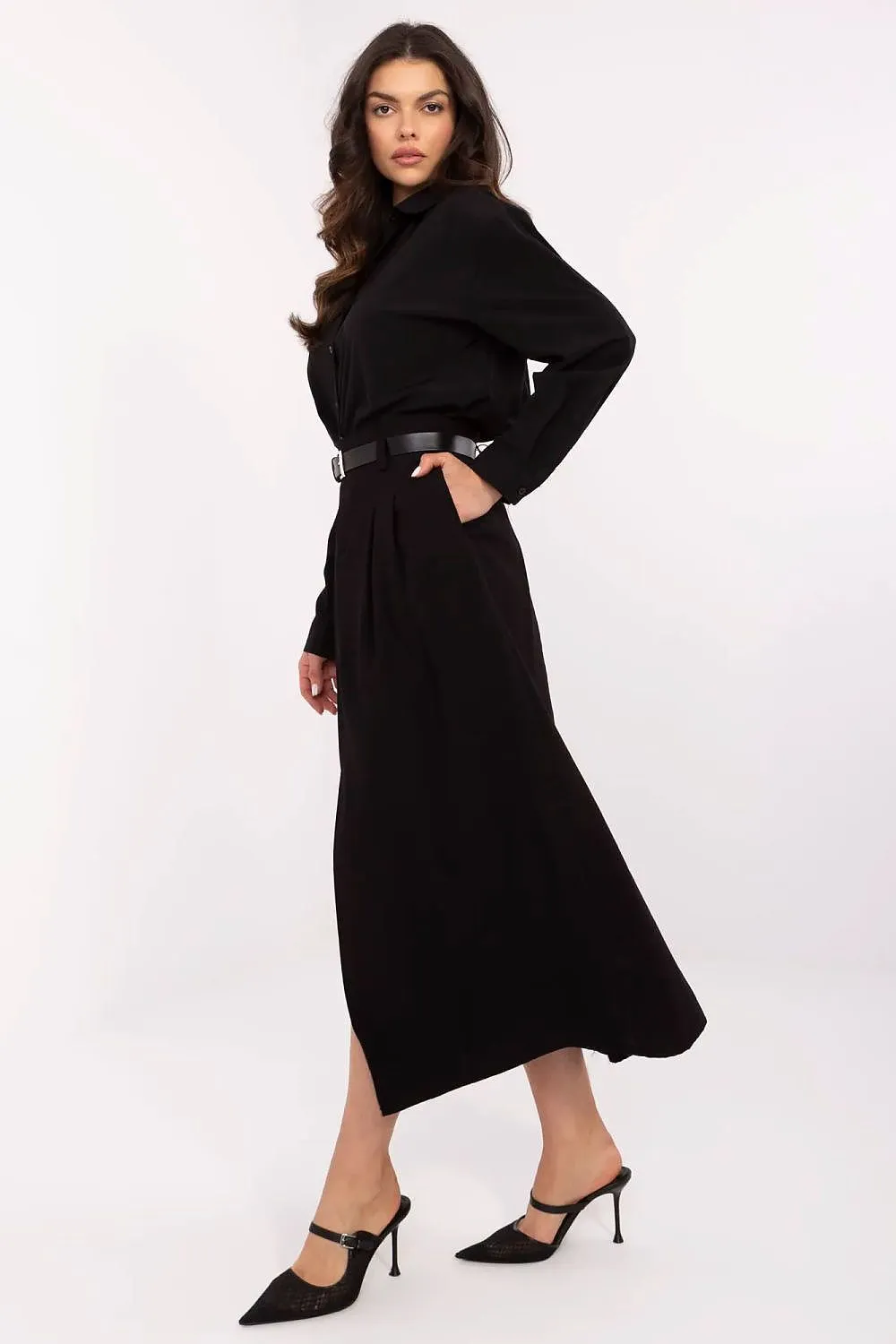 Elegant beautiful draping stylish midi skirt