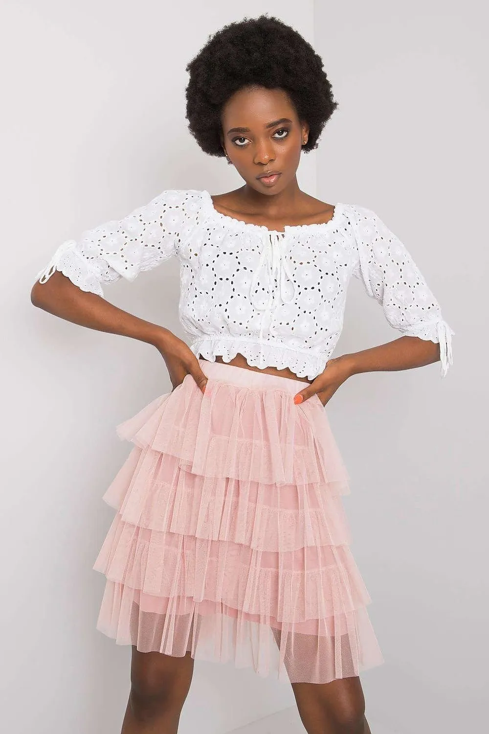 Elegant Tulle skirt with ruffles