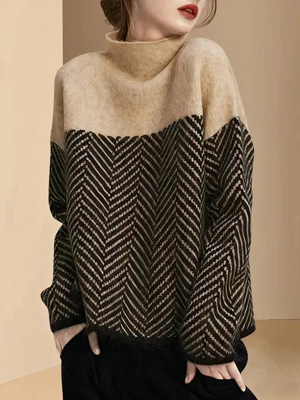 Elegant turtleneck sweater for women | Hallee