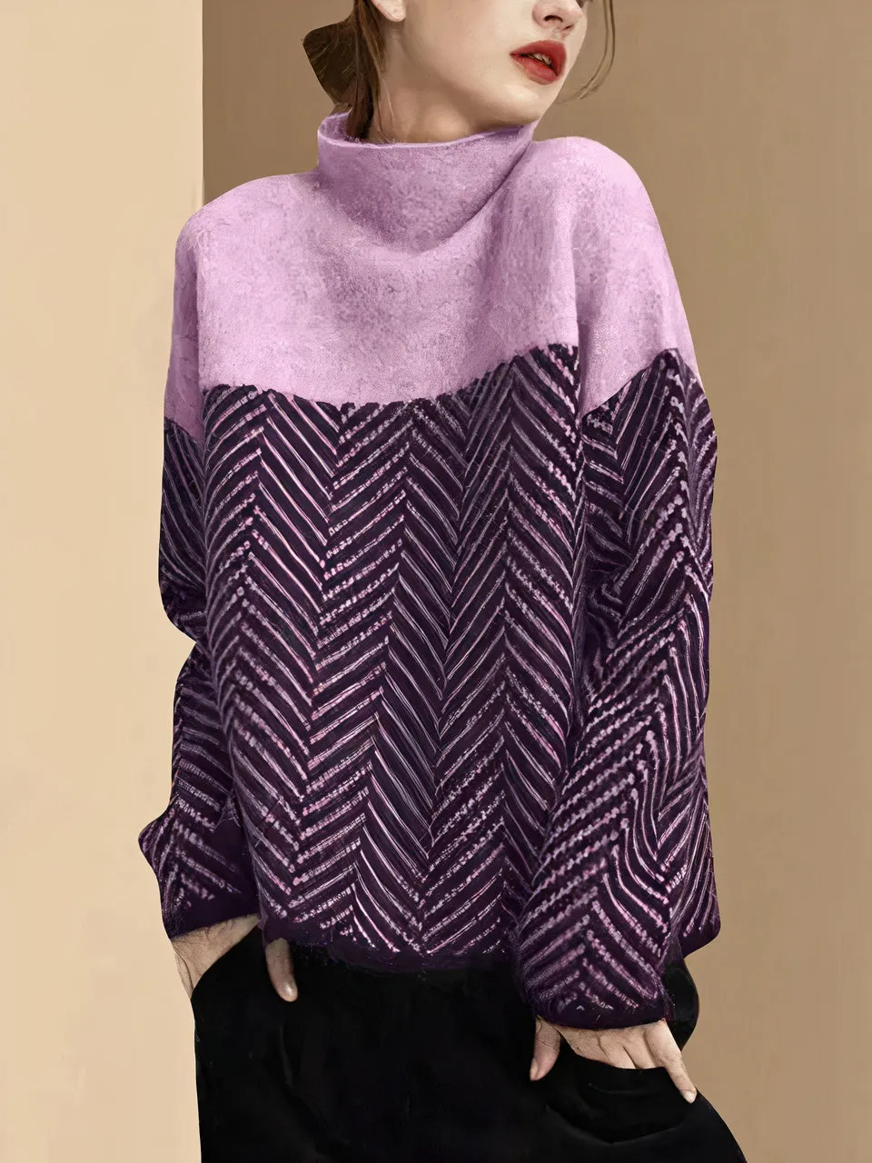 Elegant turtleneck sweater for women | Hallee
