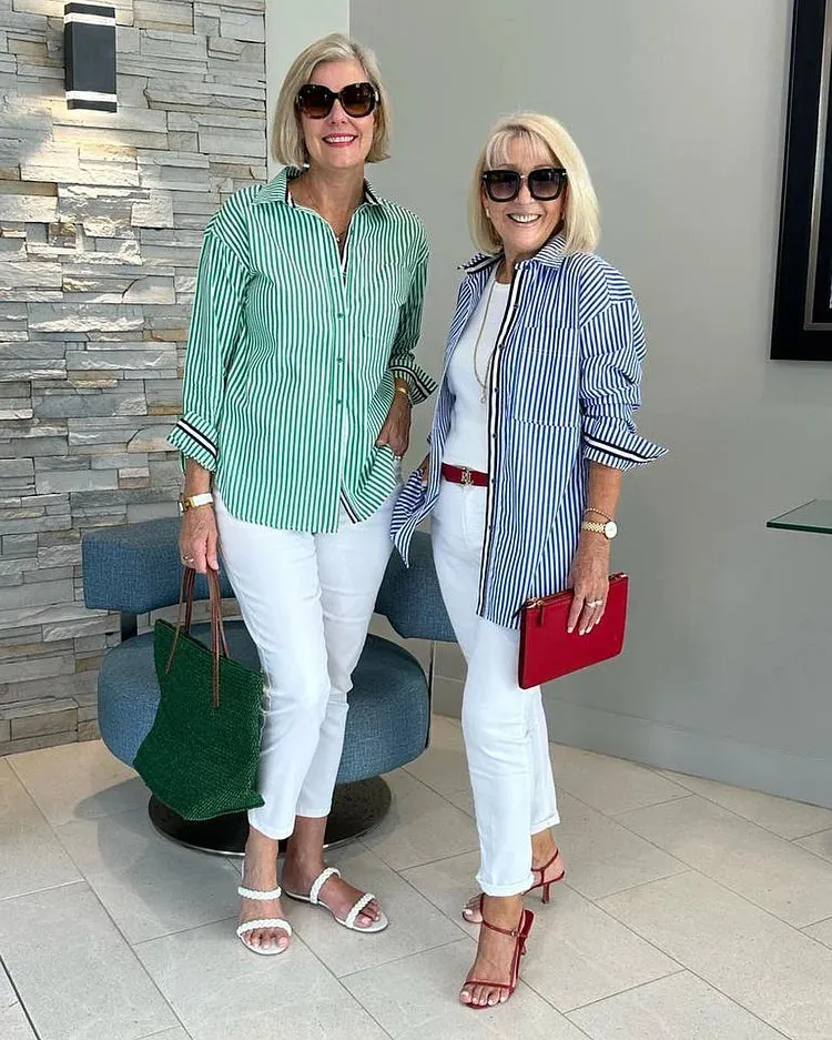 Ellen - Stylish Striped Blouse