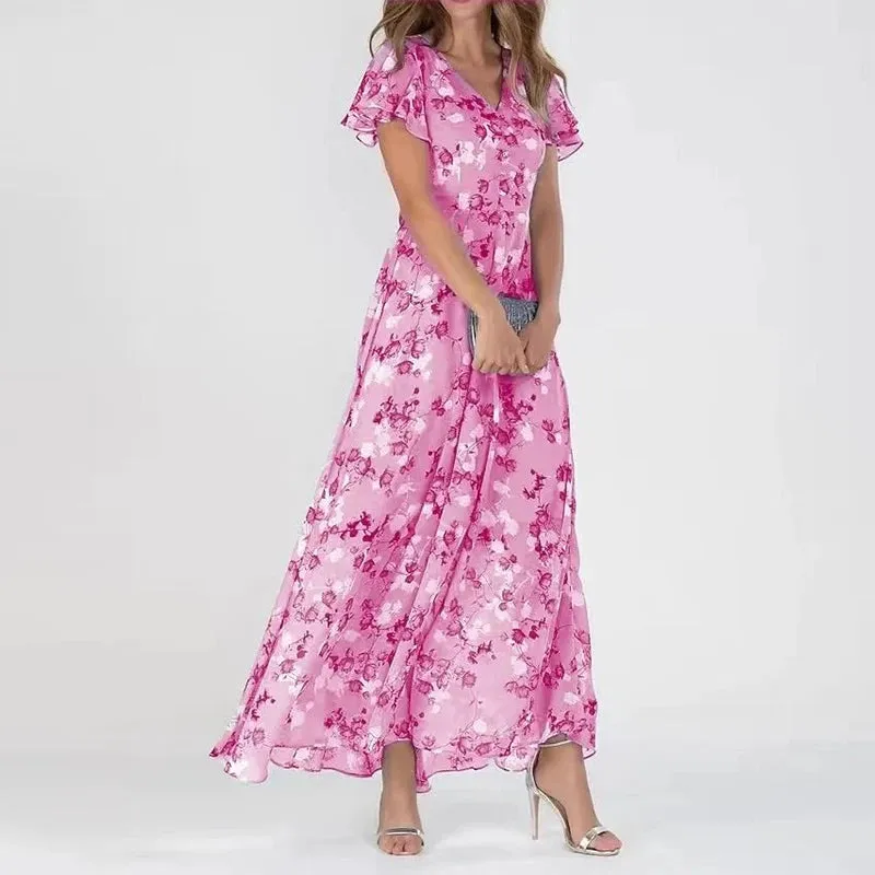 Ellis Glamorous Tummy-Covering Maxi Dress