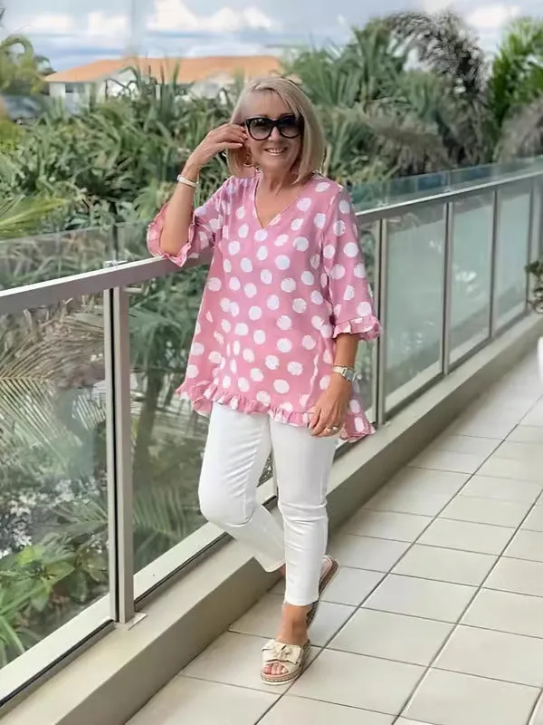 Emily™ | Chic V-Neck Blouse