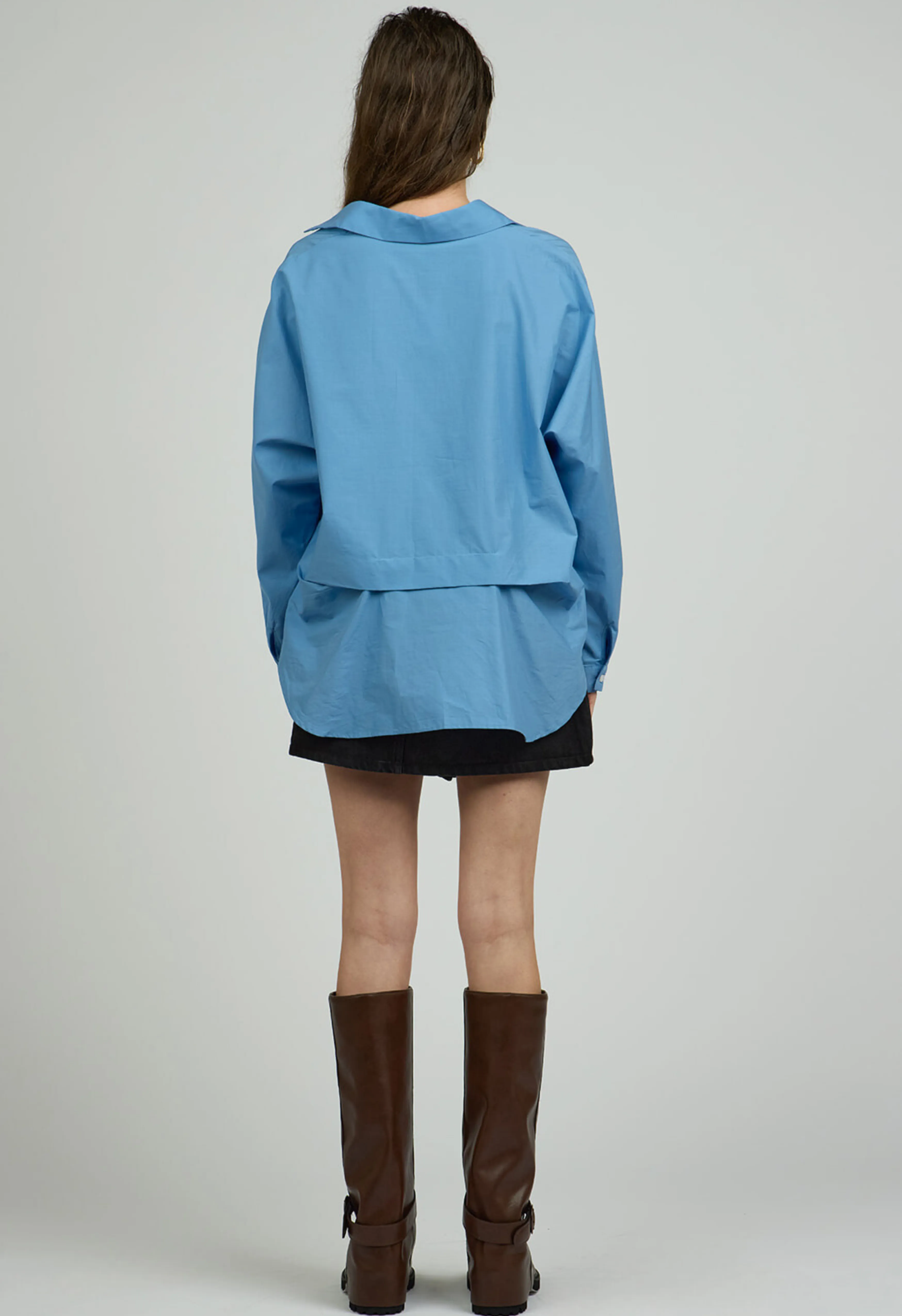 Eton Poplin Shirt in Blue