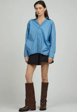 Eton Poplin Shirt in Blue