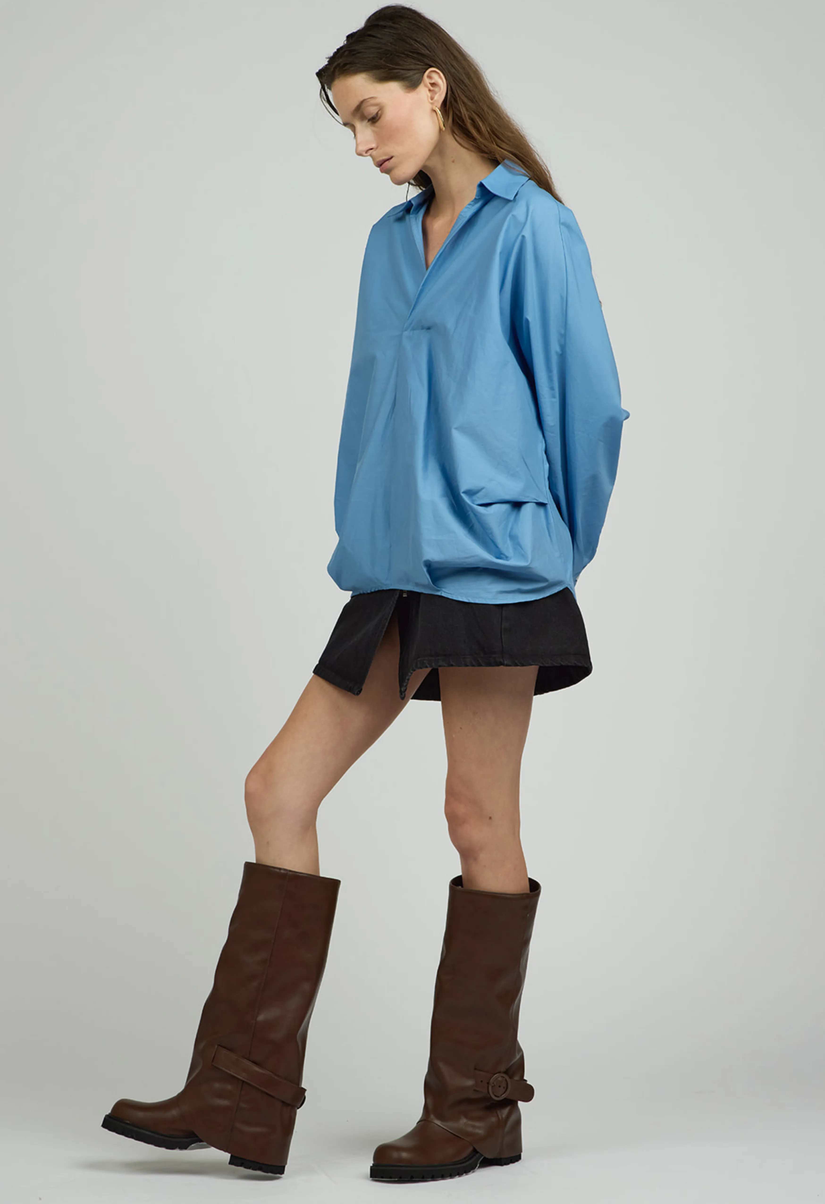 Eton Poplin Shirt in Blue